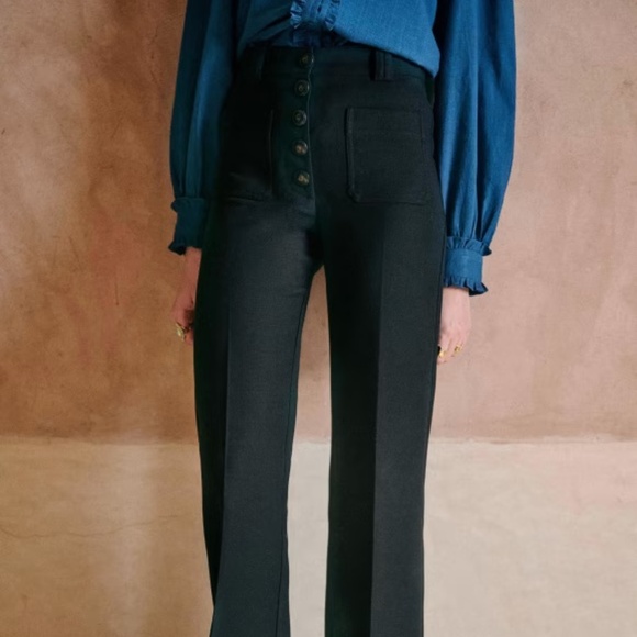 Sezane 'Chuck' Button Front Trousers NWT - Picture 2 of 12